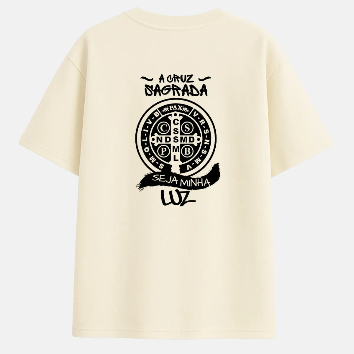 Camiseta Oversized - Oração de São Bento