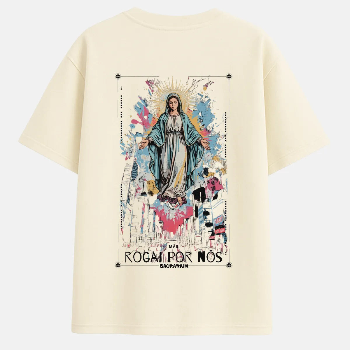 Camiseta Oversized - Mãe, Rogai Por Nós